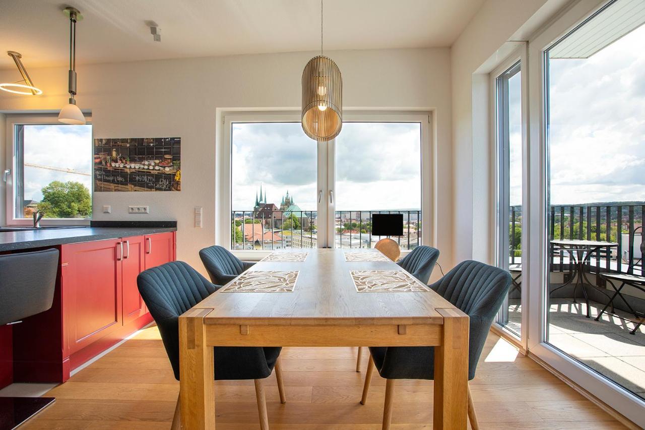 At The Top - Penthouse Ueber Den Daechern Der Stadt Erfurt Ngoại thất bức ảnh